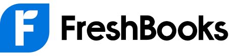 FreshBooks logo: Blue leaf with a white