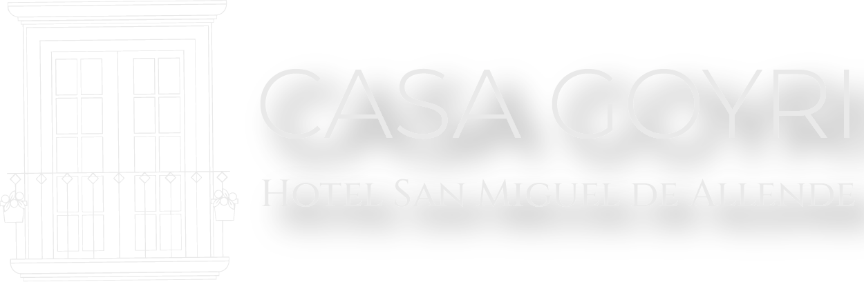 Inicio Logotipo de CASA GOYRI en color claro sobre fondo blanco.