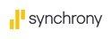Synchrony logo with yellow bars and black text on white background