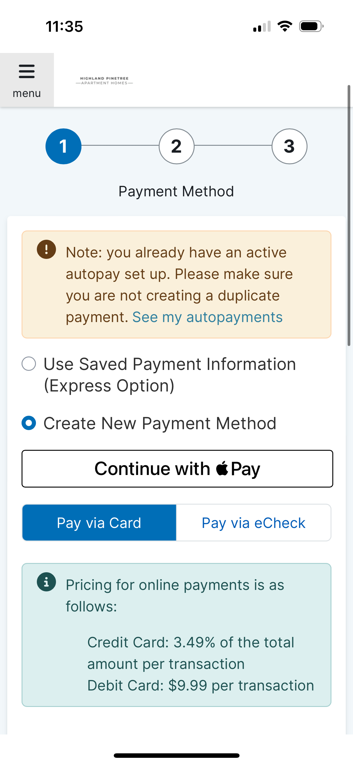 Manage Payment Methods