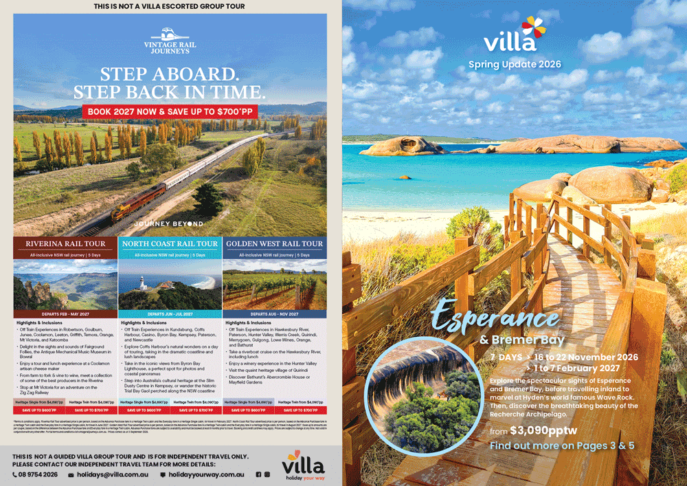 Spring Update 2026. Travel ideas for seniors and over 55s.