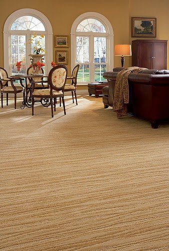 A living room filled with furniture and a carpeted floor.
