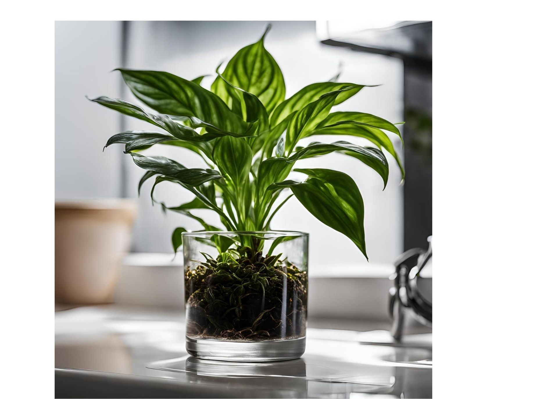 chinese evergreen plant in fairfax, va restroom