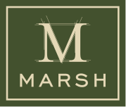 A logo for marsh with a letter m in a square on a green background.