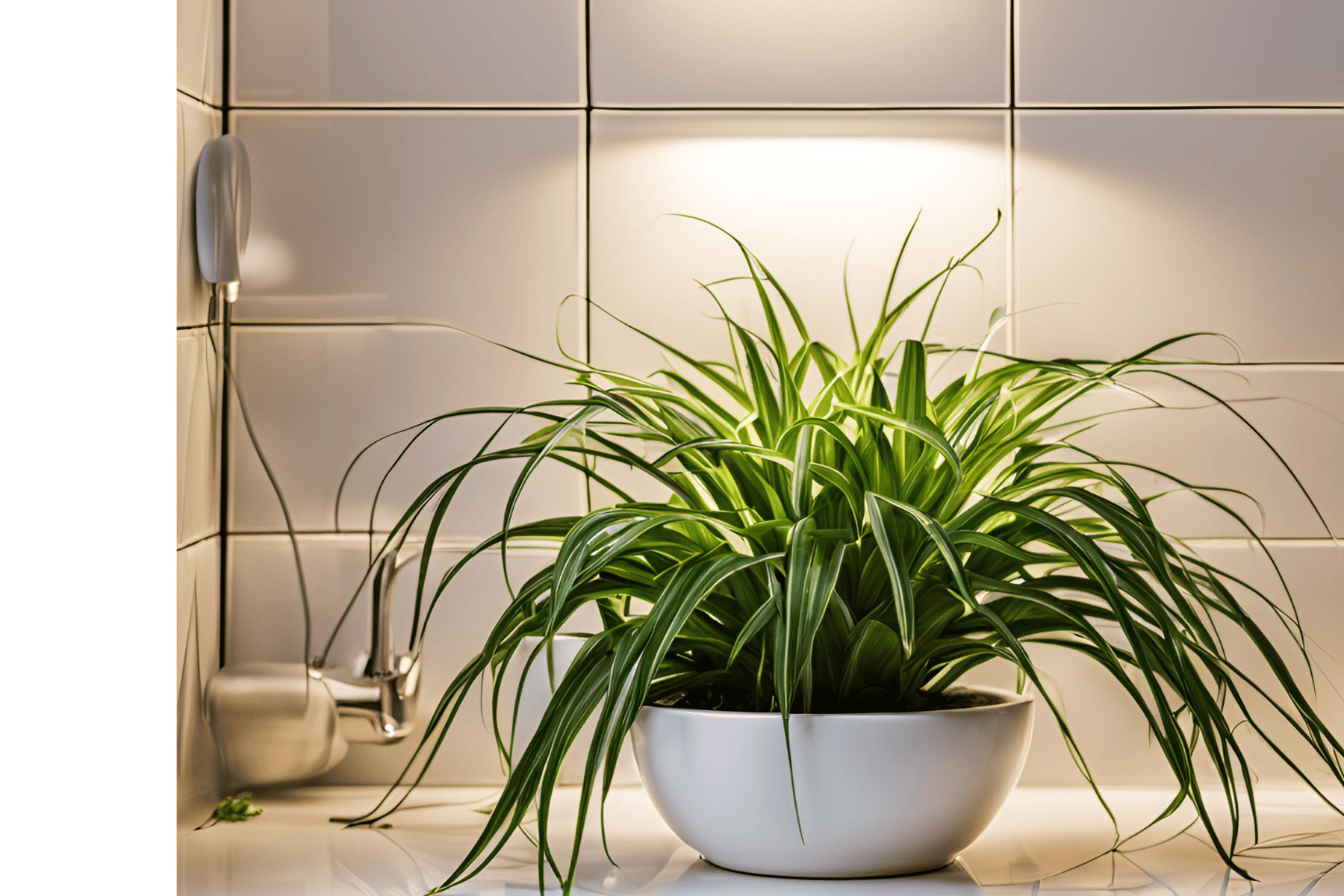 spider plant in restroom in Fairfax, VA