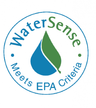 A logo that says water sense meets epa criteria