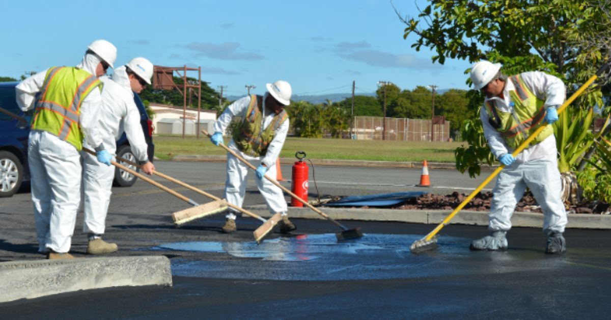 Asphalt Sealing Lee’s Summit MO freshly sealed driveway smooth black finish