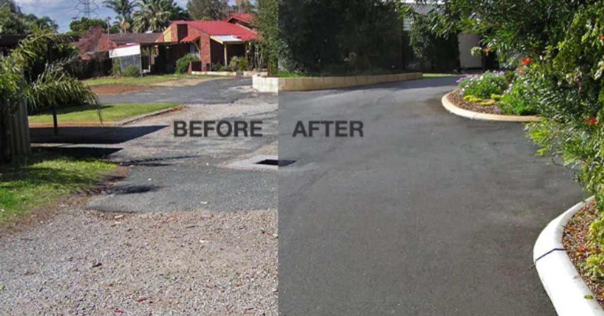 Asphalt driveway repair in Lee's Summit MO by KCCAS improving curb appeal and pavement appearance
