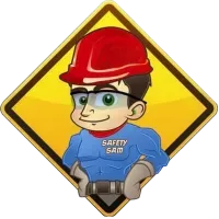 Asphalt services in Kansas City MO professional construction safety mascot representing KCCAS Contractors