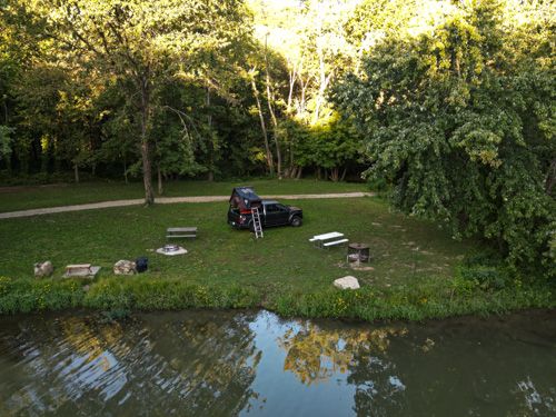 Truck camping setup on a Ford Raptor  
