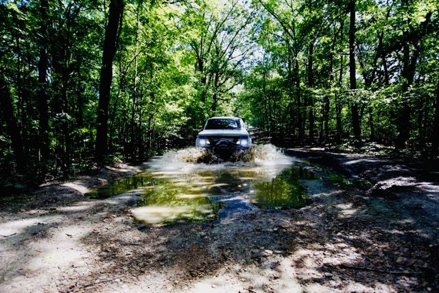 Off-roading to Persimmom Beach in Land Between the Lakes, KY