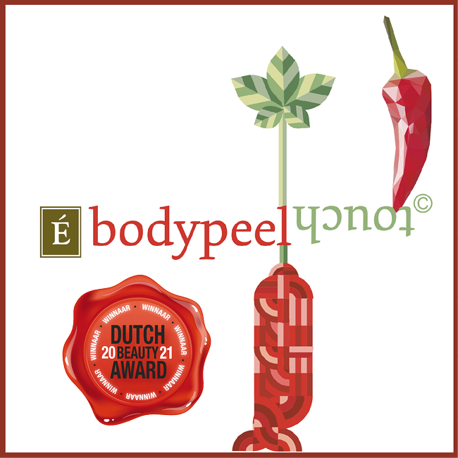 Een logo voor bodypeel met een nederlandse schoonheidsprijs