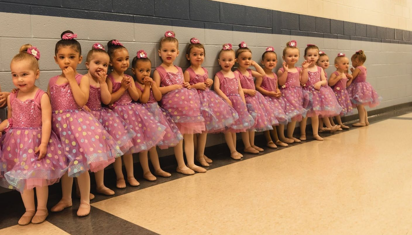 Six Ballerinas Performing