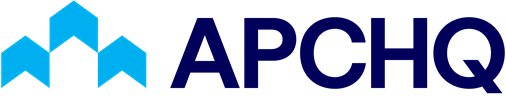 APCHQ logo in blue with stylized house shapes