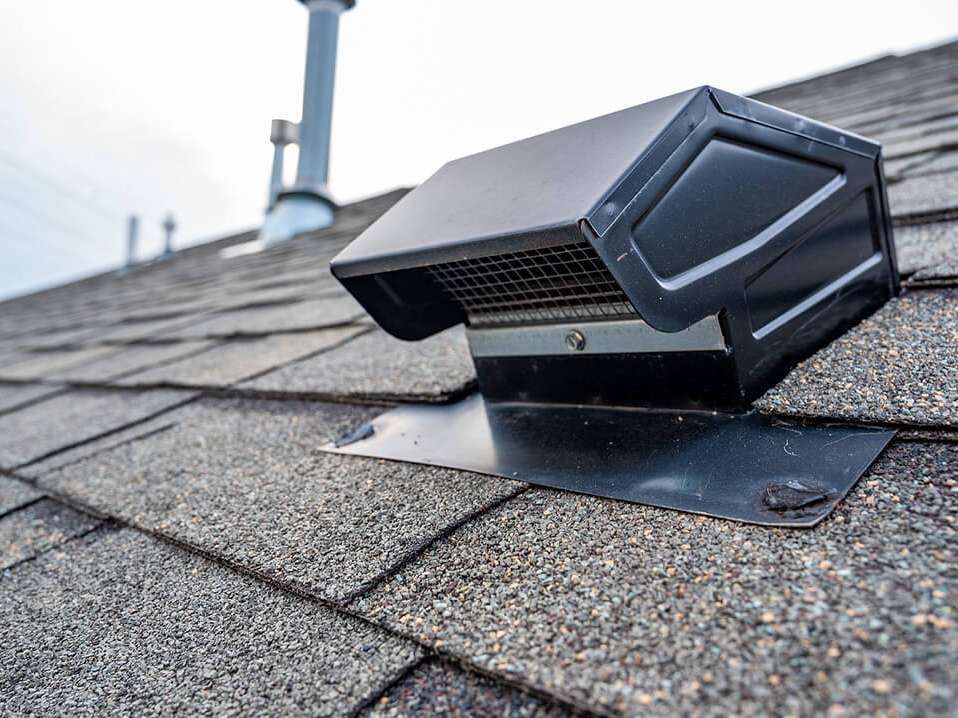 Static Vent Installed On A Shingle