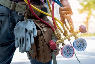 Technician Is Checking Air Conditioner