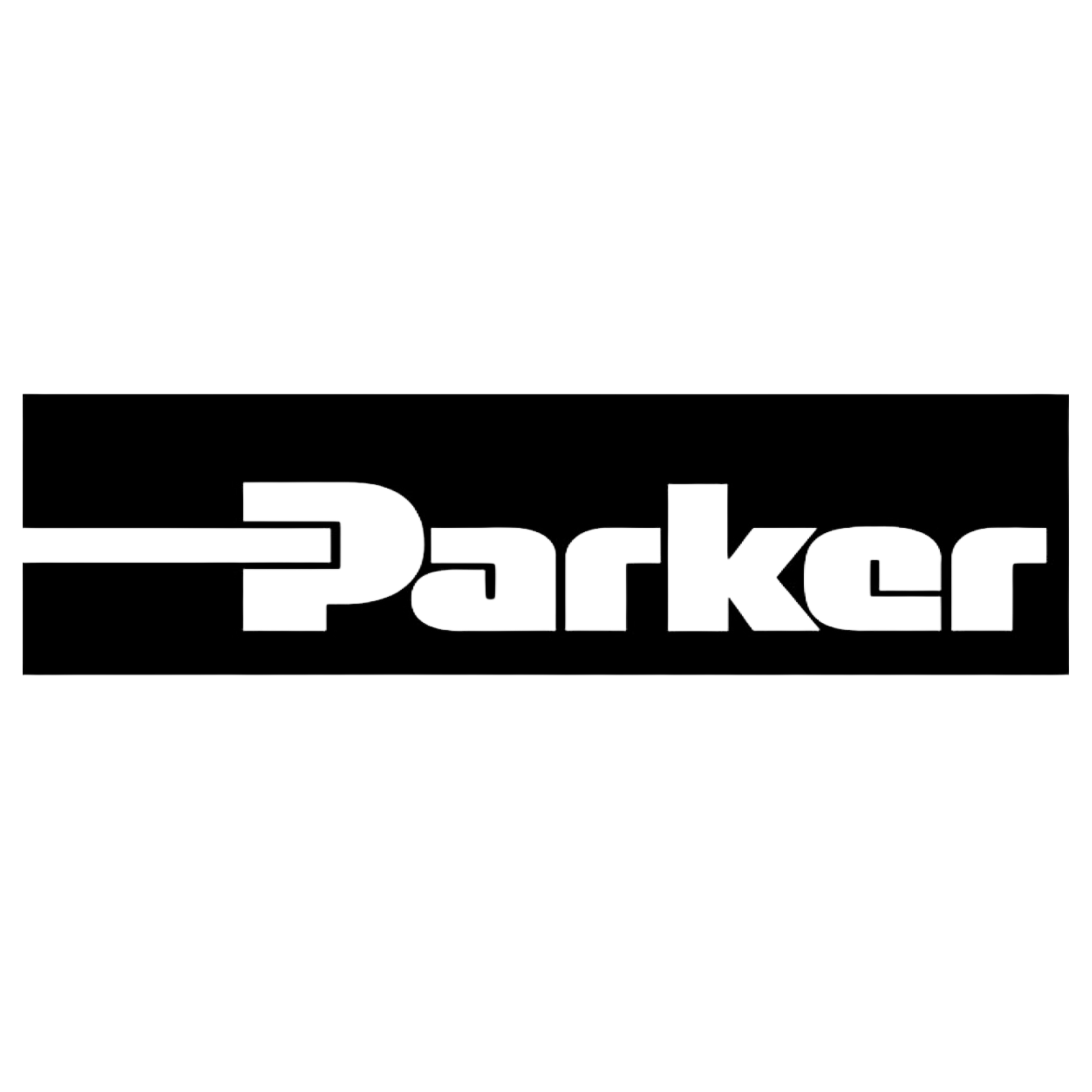 A black and white logo for a company called parker.