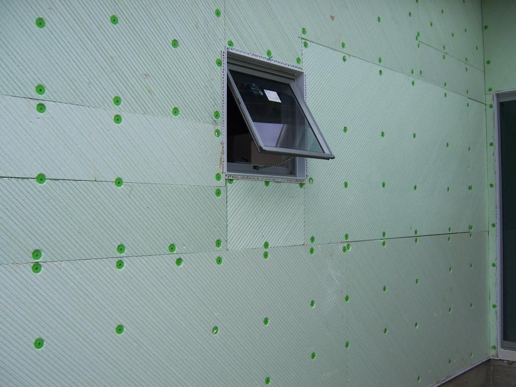 NRG Greenboard is an insulated wall panel reserved for exterior cladding and insulation properties.