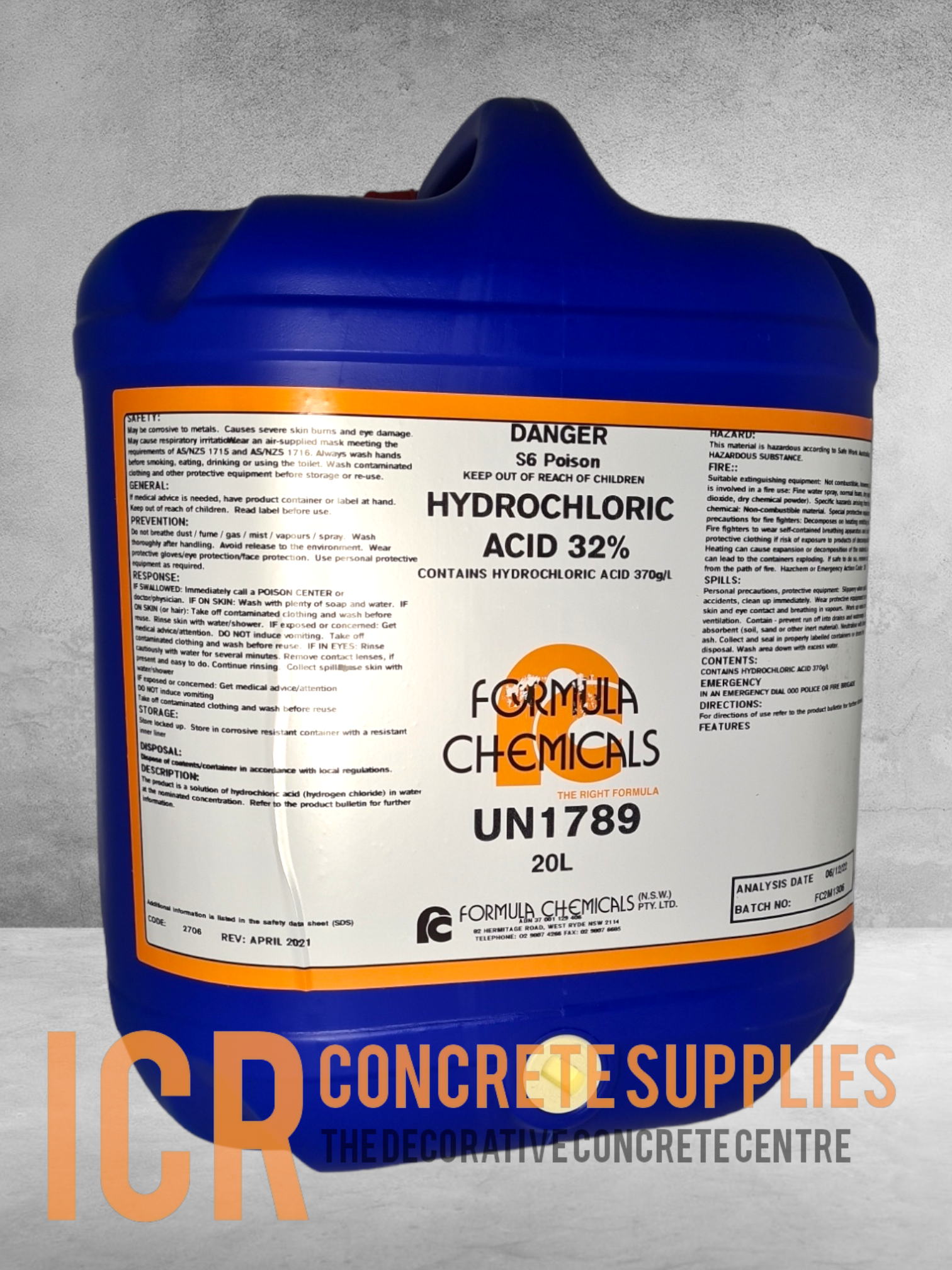 Hydrochloric Acid 20LT