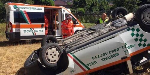 Sede operativa e mezzi della Protezione Civile della Croce Verde di Lucca