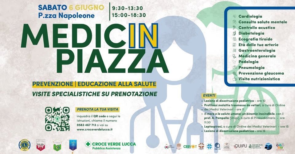 Prevenzione Educazione alla salute e Visite specialistiche su prenotazione medici in piazza Lucca