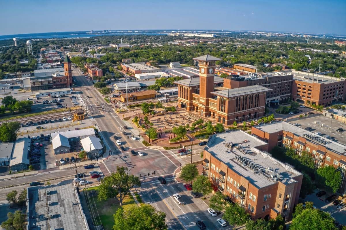 Arial view of Grapevine, TX
