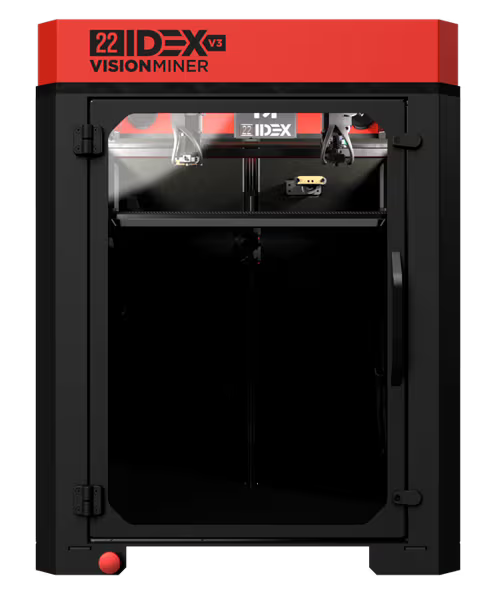 A 3d printer called the 22 idex vision miner