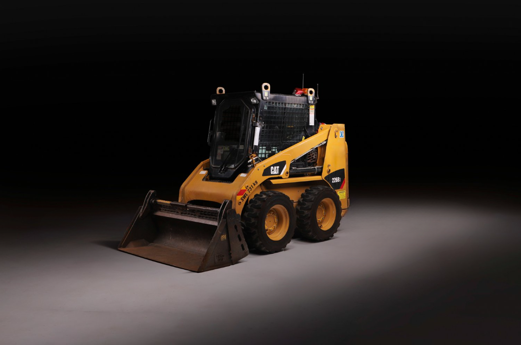 excavator with safety light