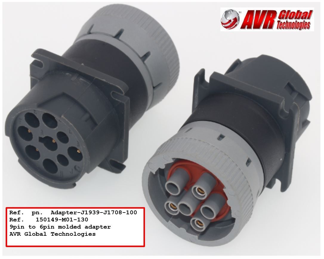 A couple of connectors with a label that says avr
