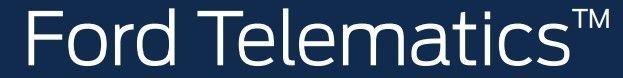 Ford Telematics logo in white text on a dark background