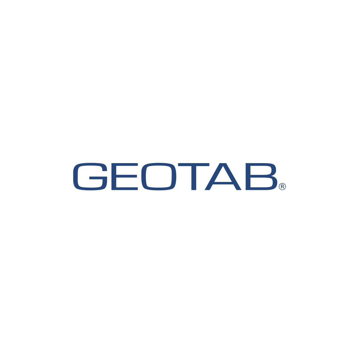 GEOTAB logo in blue on a white background