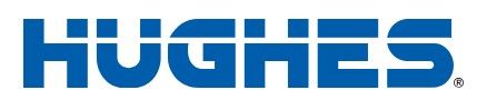 Blue HUGHES logo in bold capital letters on a white background