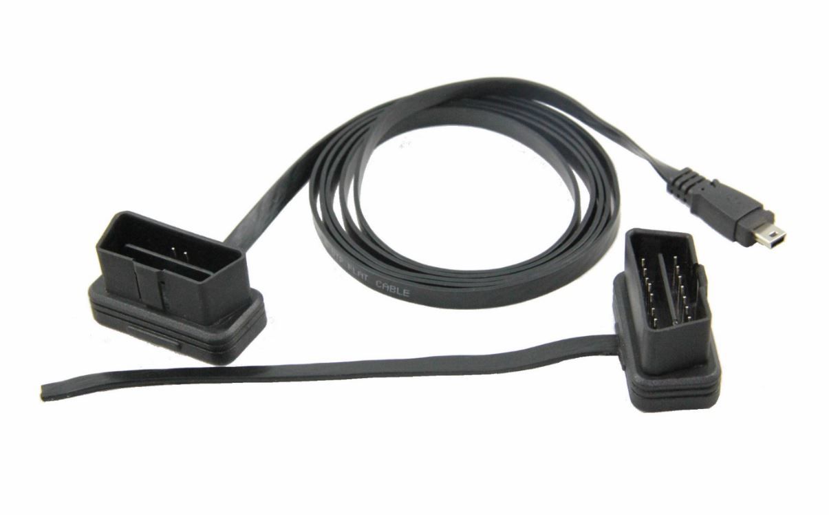 A black cable with two connectors attached to it