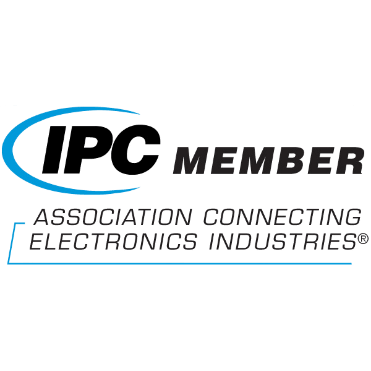The logo for the ipc member association connecting electronics industries.