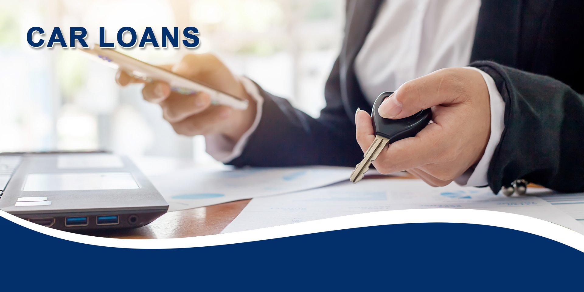 Woman holding a car key, representing a car loan with Foti Financial Services in Gonzales, LA, offering a flexible auto loan.