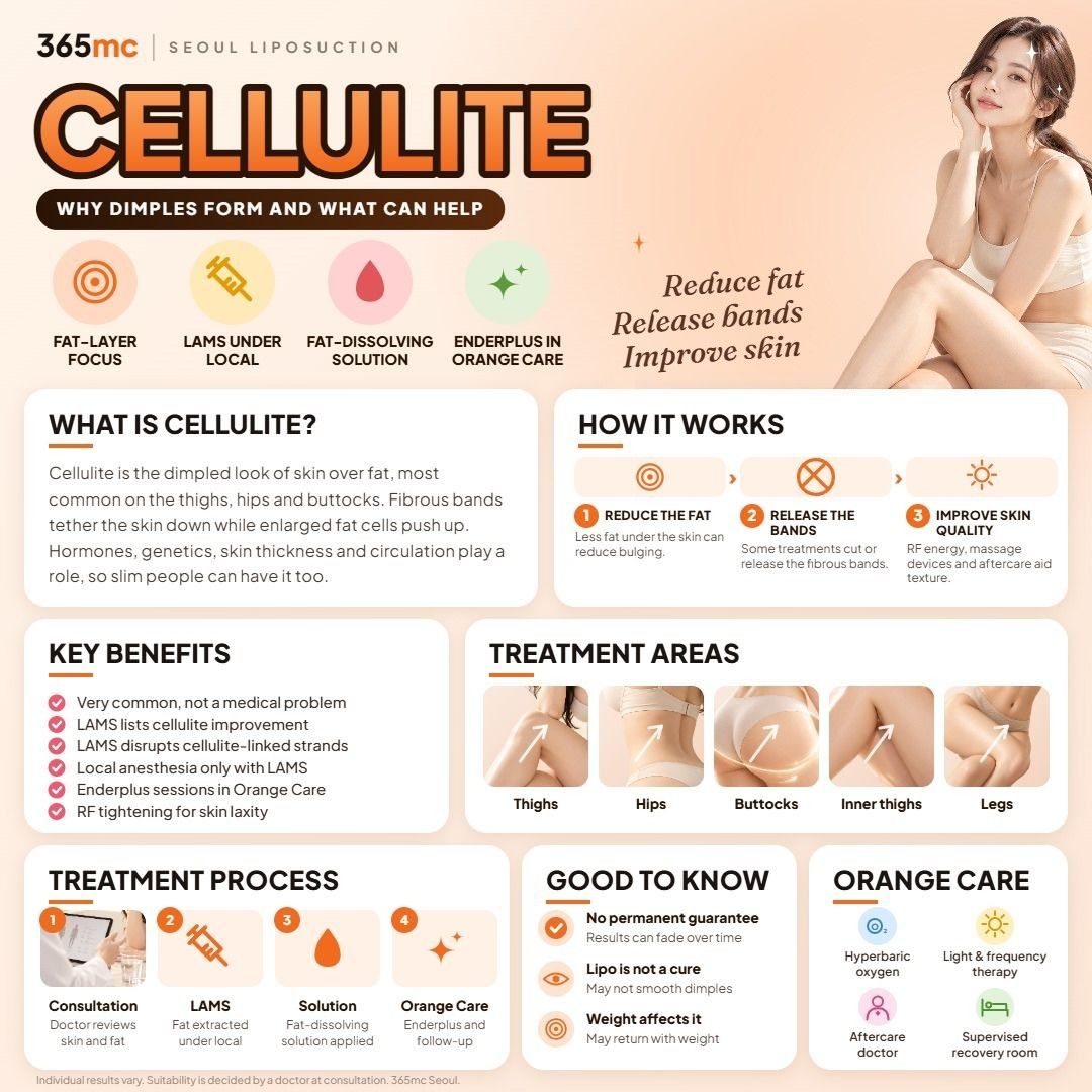 Cellulite Reduction infographic - 365mc Seoul