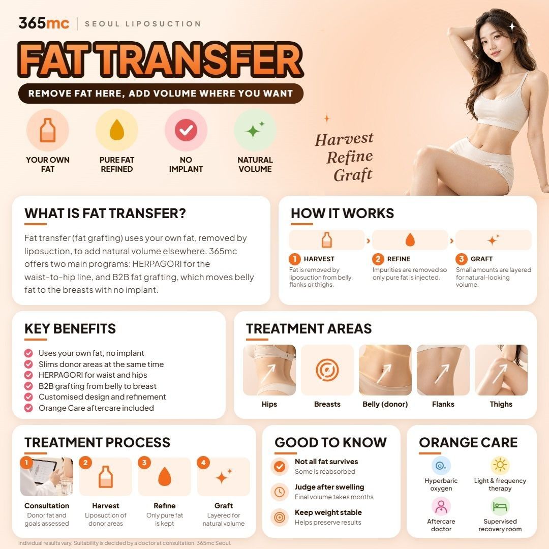 Fat Transfer infographic - 365mc Seoul