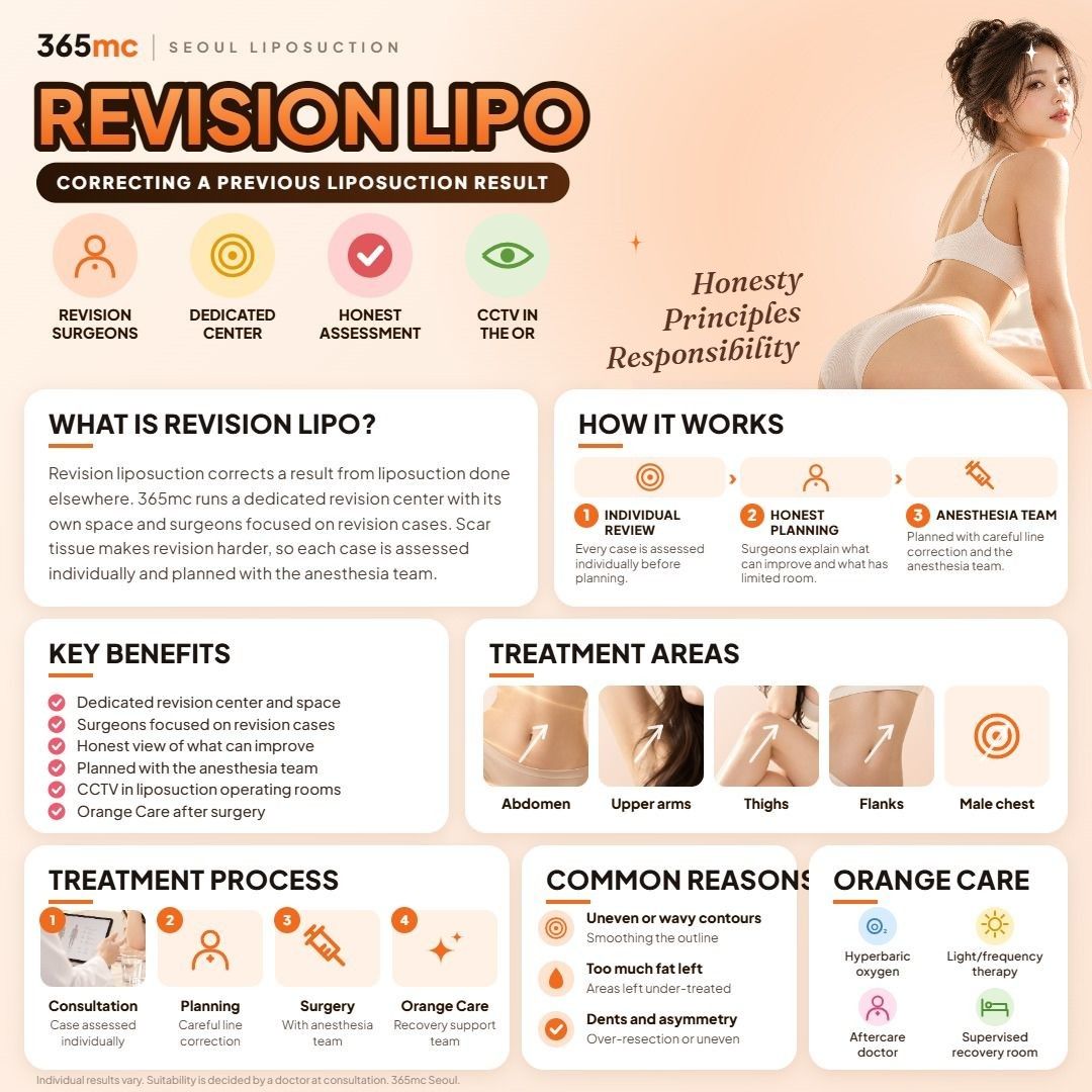 Revision Liposuction infographic - 365mc Seoul