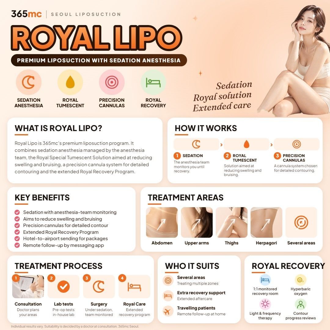 Royal Liposuction infographic - 365mc Seoul