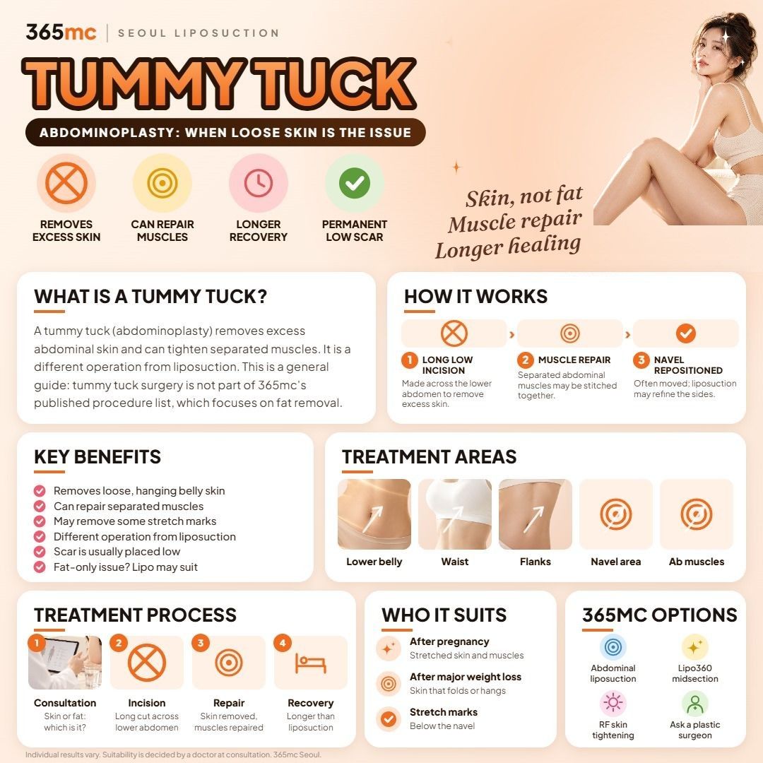 Tummy Tuck infographic - 365mc Seoul