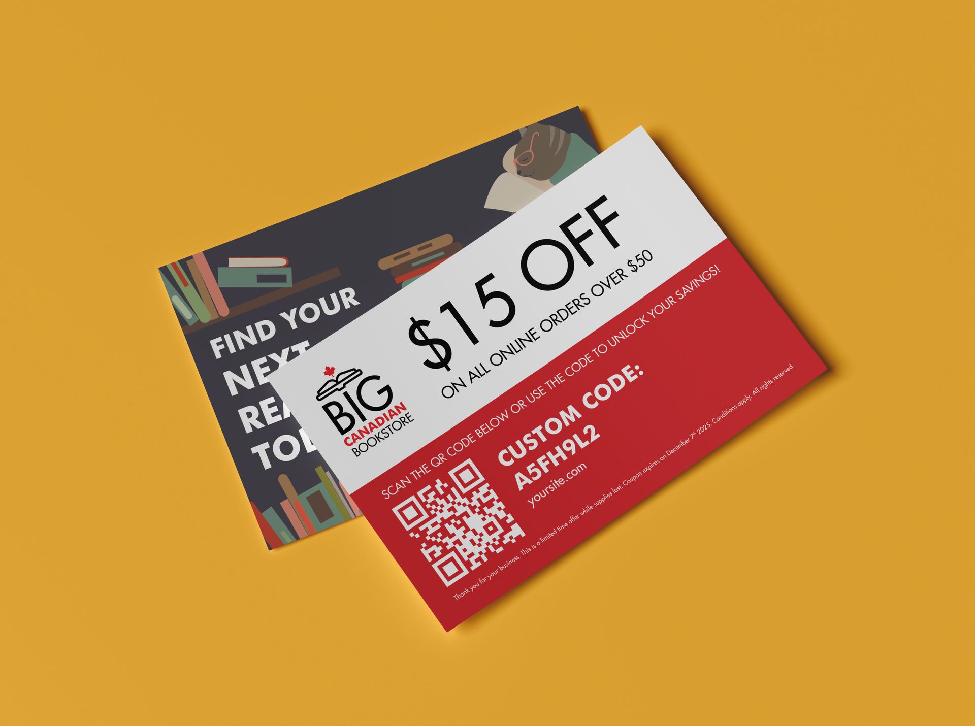 direct mailer postcard with a discount offer