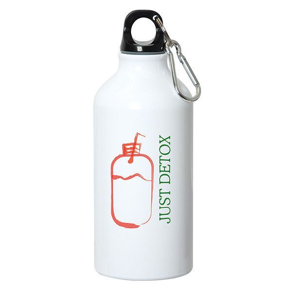 small white water bottle with screw off cap