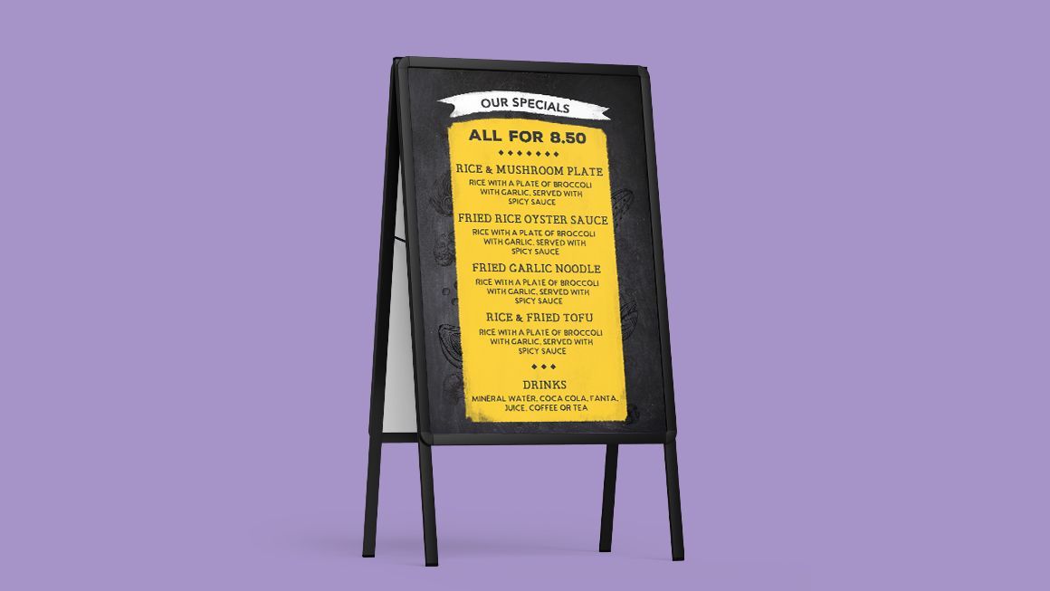 A-frame or sandwich board sign