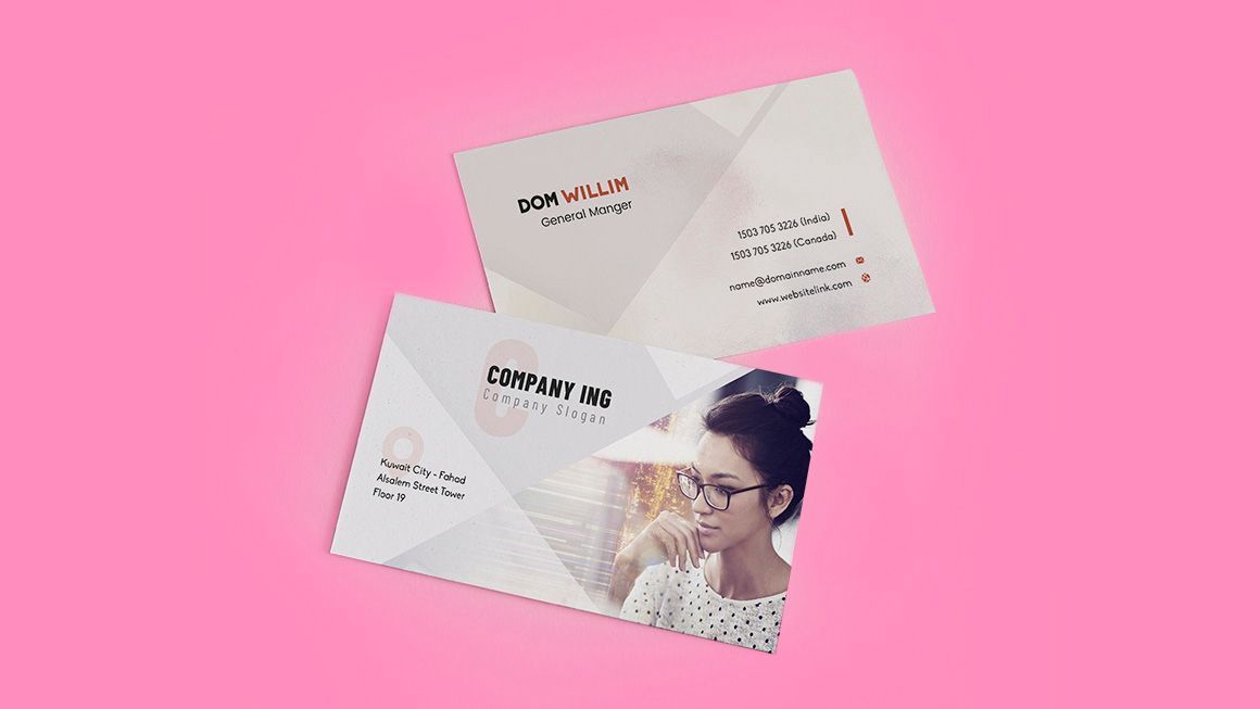 front and back of custom business cards