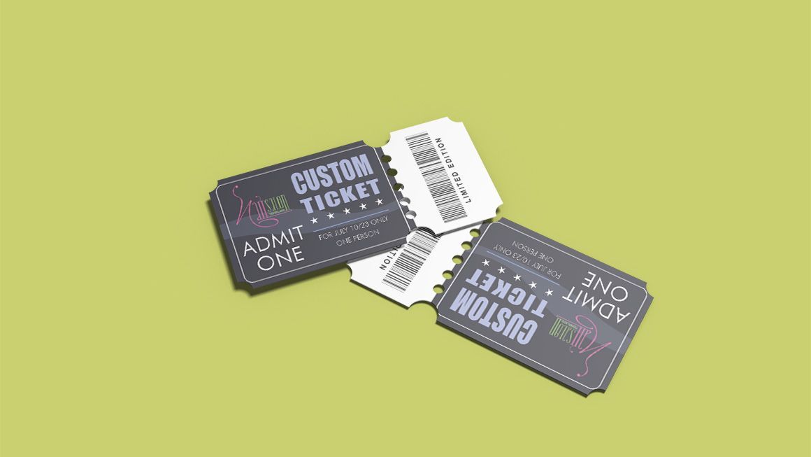 custom cut tickets with perforation