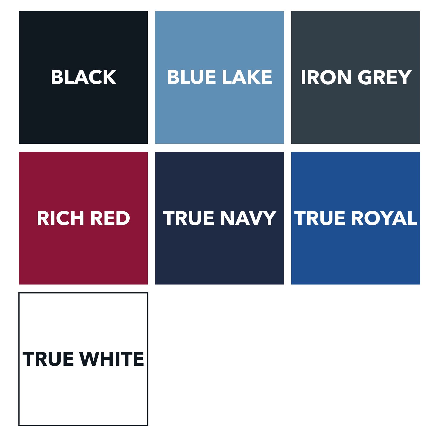 available colours