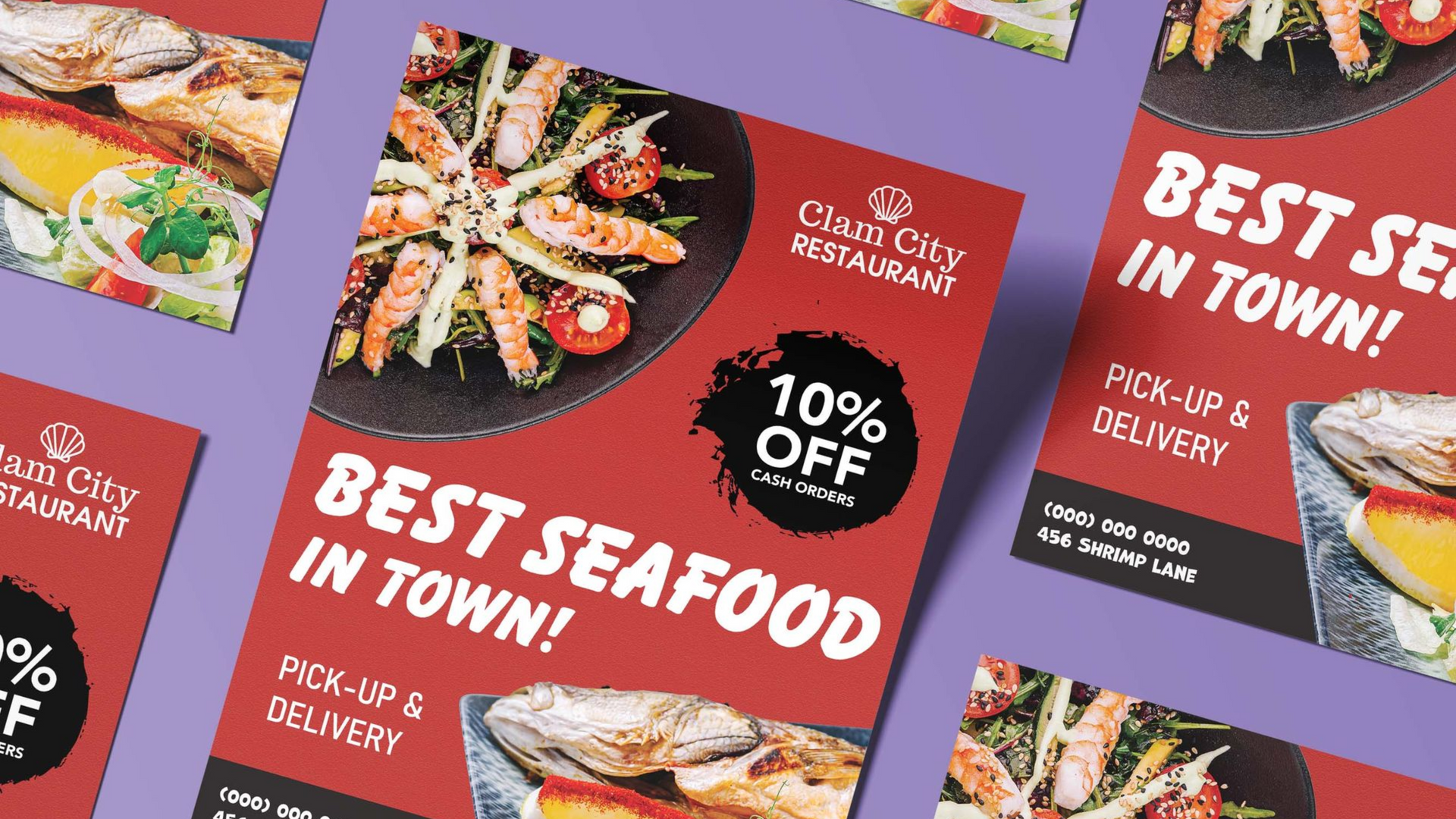 seafood restaurant posters