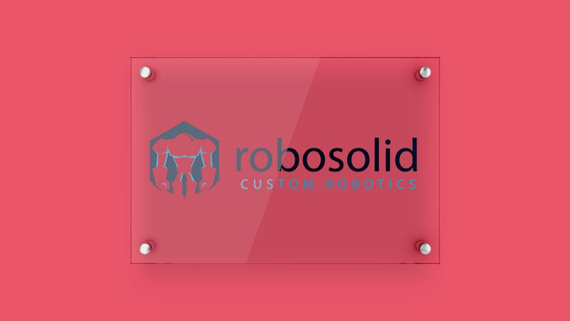 clear acrylic sign with printed logo