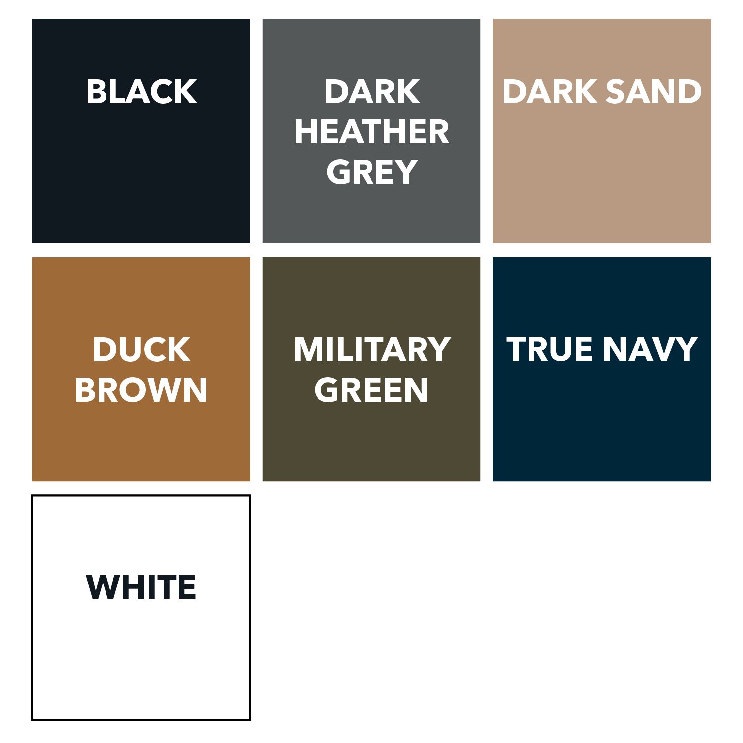 available colours