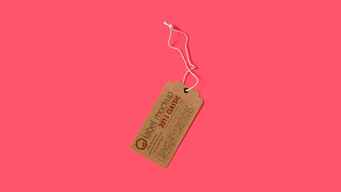 brown price tag with string